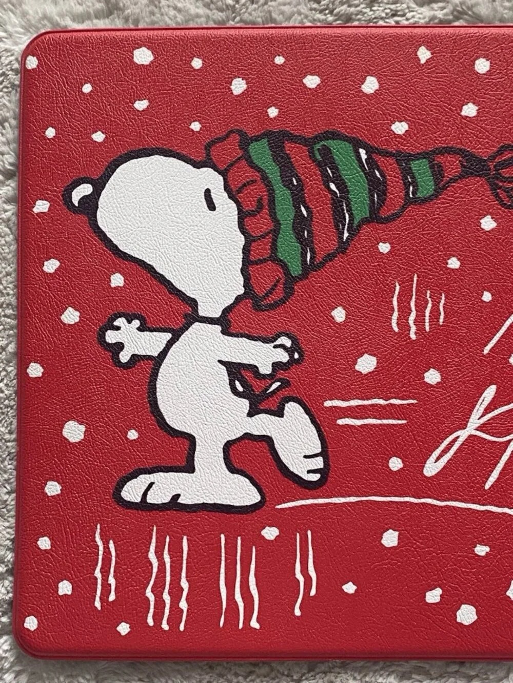 Peanuts Snoopy Woodstock Anti Fatigue Mat 18X30” Christmas Happy Holidays NEW